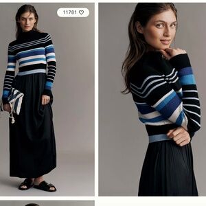 NWT The Thea Long-Sleeve Twofer Maxi Dress